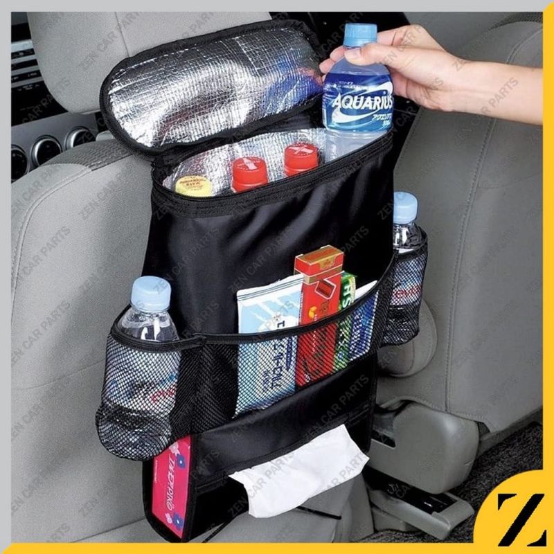 FG5 COOLER BAG DALAM MOBIL | Auto seat Organizer Tahan Suhu Panas Dingin Cooler Bag Mobil cars Rack Tas Gantung Botol