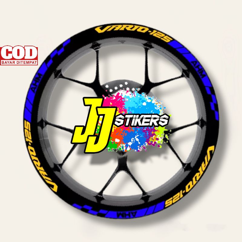 sticker velg stiker lis velg vario 125 motif AHM