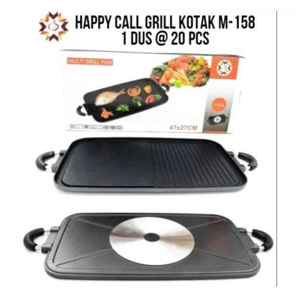 Happy Call Grill Kotak Hitam M-158/Grill Pan Alat Panggang
