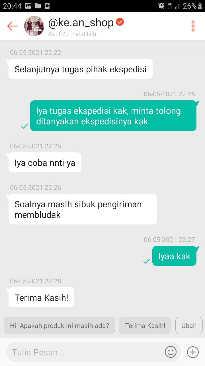 Tey-17 Batik Wanita Asj Sa Hrb026 Kenongo Kemeja Tosca Pendek