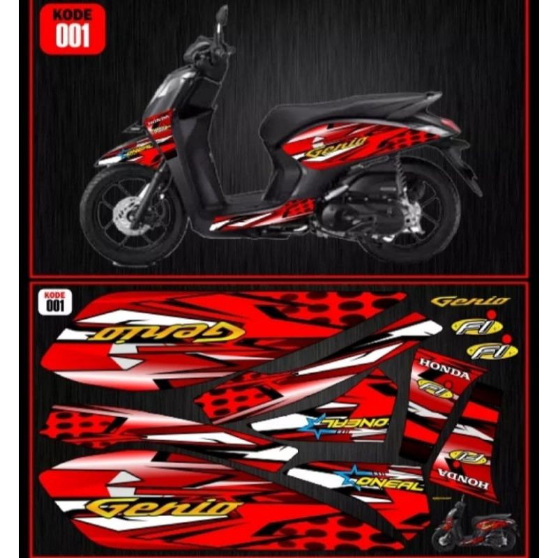 decal variasi honda genio / variasi genio / modifikasi genio / genio