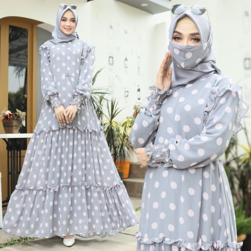 Busana Muslim Gamis Jumbo Gaun Pesta Muslimah Baju Pesta Wanita Kondangan Mewah gamis busui 2022