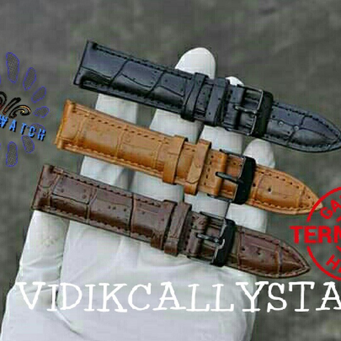 TALI KULIT JAM TANGAN 20mm 22mm PREMIUM KULIT ASLI ORIGINAL UNIVERSAL FREE PEN STRAP