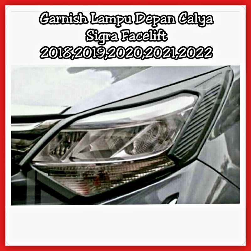 Garnish Lampu Calya Sigra Depan Belakang Hitam Dop 2019, 2020, 2021 Facelift