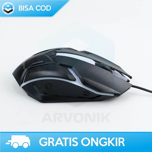 MOUSE GAMING LED RGB OPTICAL PLUG AND PLAY DESAIN FUTURISTIK TAFFWARE