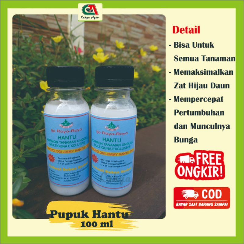 Pupuk Hantu Ijo Royo Royo untuk Anggrek Aglonema dan Tanaman Hias kemasan 100 ml