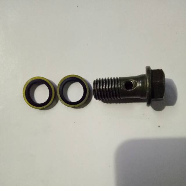 Baut rem + 2 ring kuningan