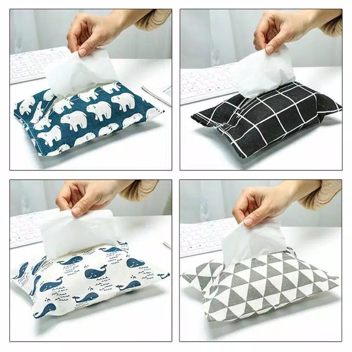 Sarung Tissue Kecil Bahan Kanvas Motif