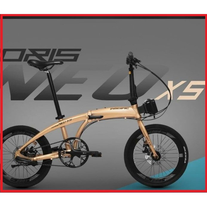 SEPEDA LIPAT:  PASIFIC 3S NORIS NEO X5 20" warna GOLD