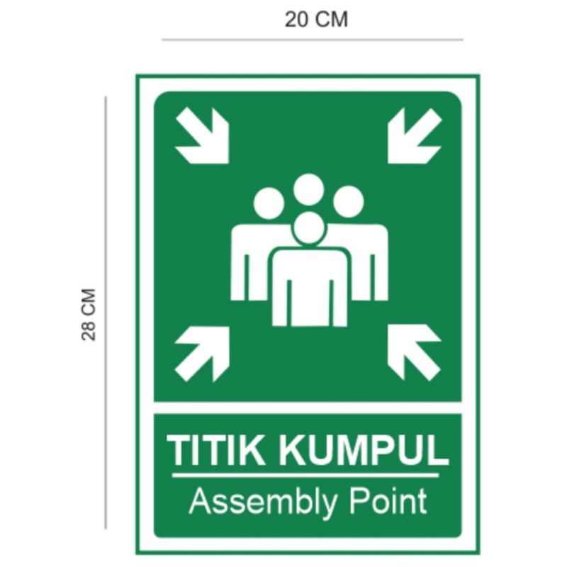 

Stiker Sticker Vynil Titik Kumpul Assembly Point Anti Air Waterproof