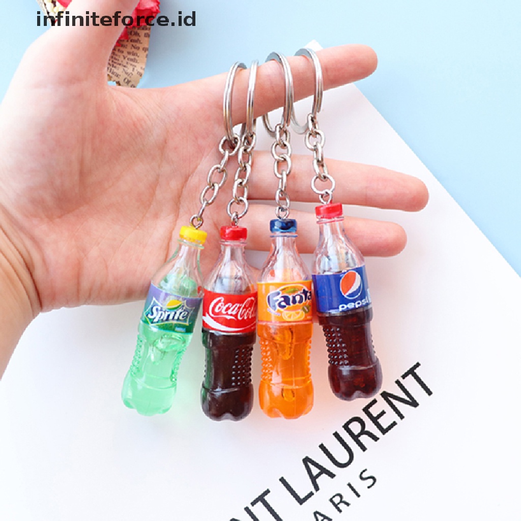 Gantungan Kunci Bentuk Botol Minum Handmade Bahan Resin Untuk Hadiah Souvenir