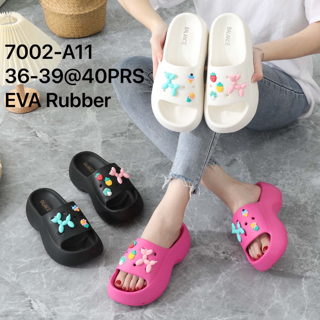 sandal eva rubber sendal wedges perempuan selop balance 7002-A3