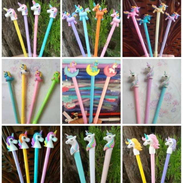 

Pulpen Gel karakter setengah lusin (6 pulpen) Campur Random