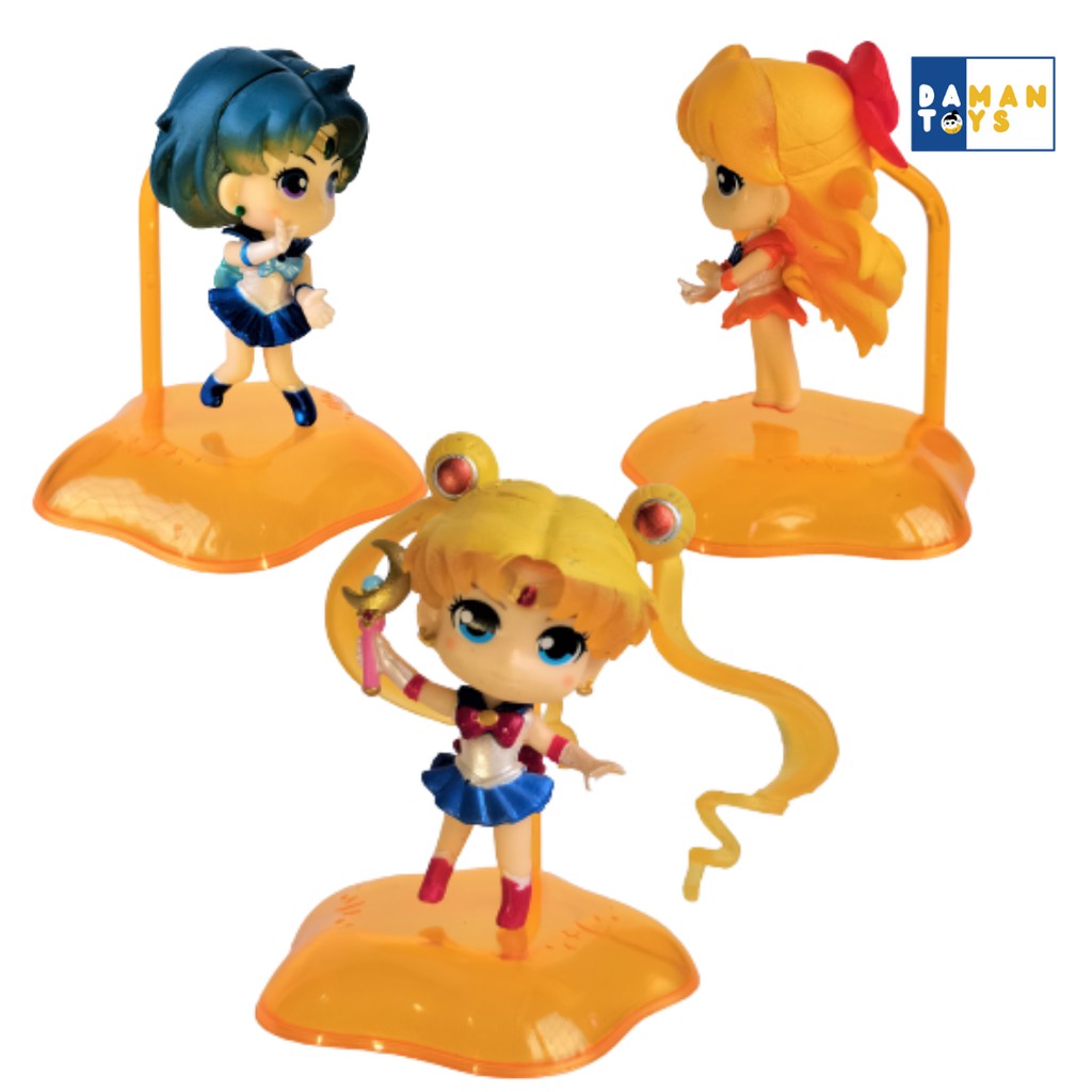 Sailor Moon Action Figure Set 6, Sailormoon Pajangan Cake Topper, Miniatur Anime