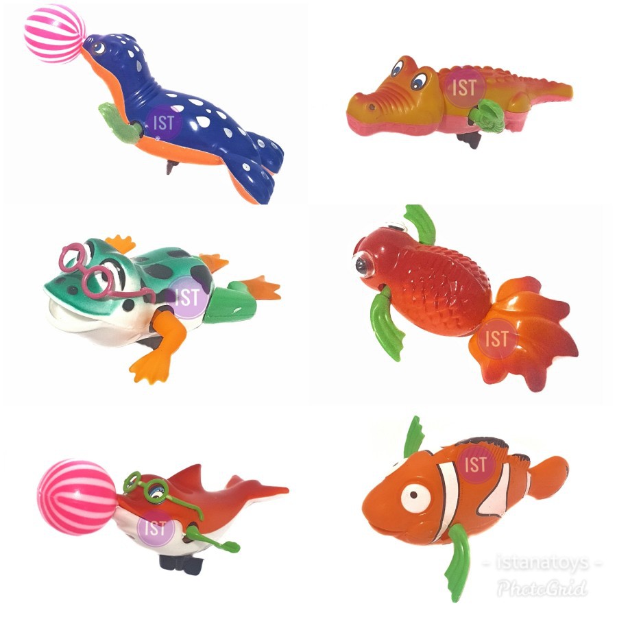 com Mainan Lucu Wind Up Swimming Mainan Air
