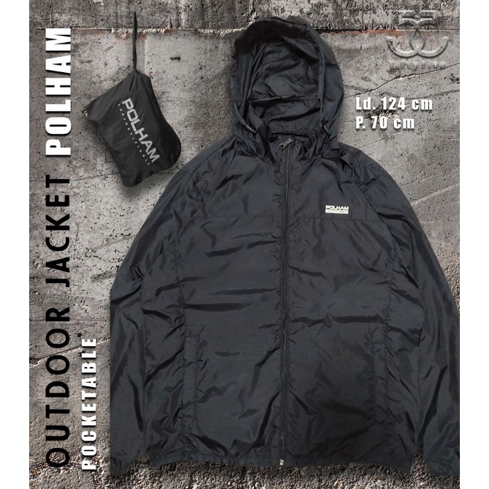 Jaket Outdoor Polham Pocketable Hitam