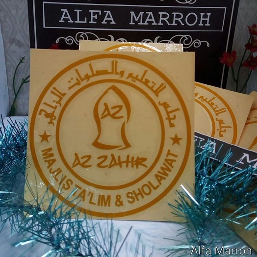 Stiker logo azzahir bulat majelis azzahir pekalongan