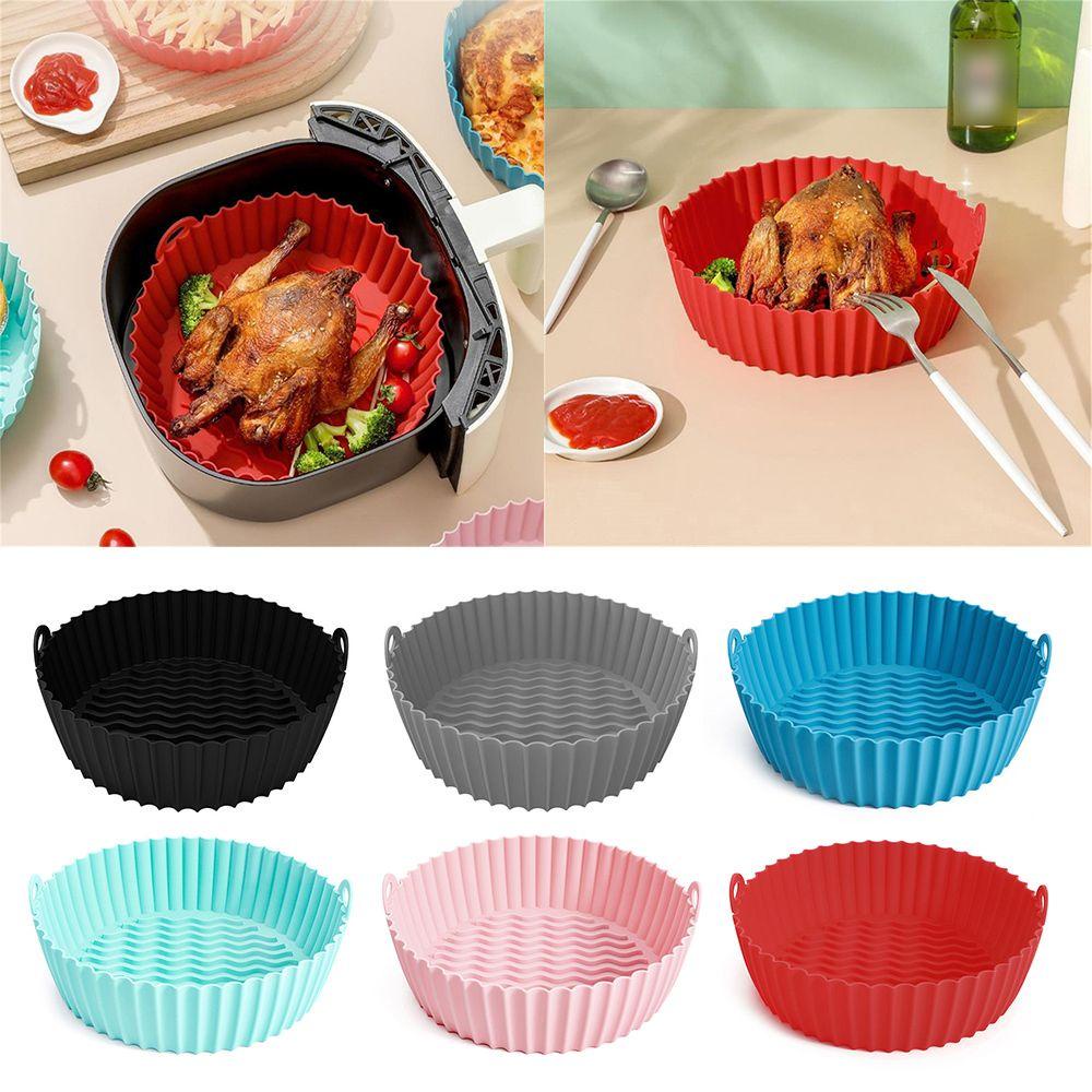 Preva Air Fryer Silicone Pot Roti Fried Chicken Multifungsi Non Stick Baking Basket Pizza Plate Pengganti Liners Steamer Liner