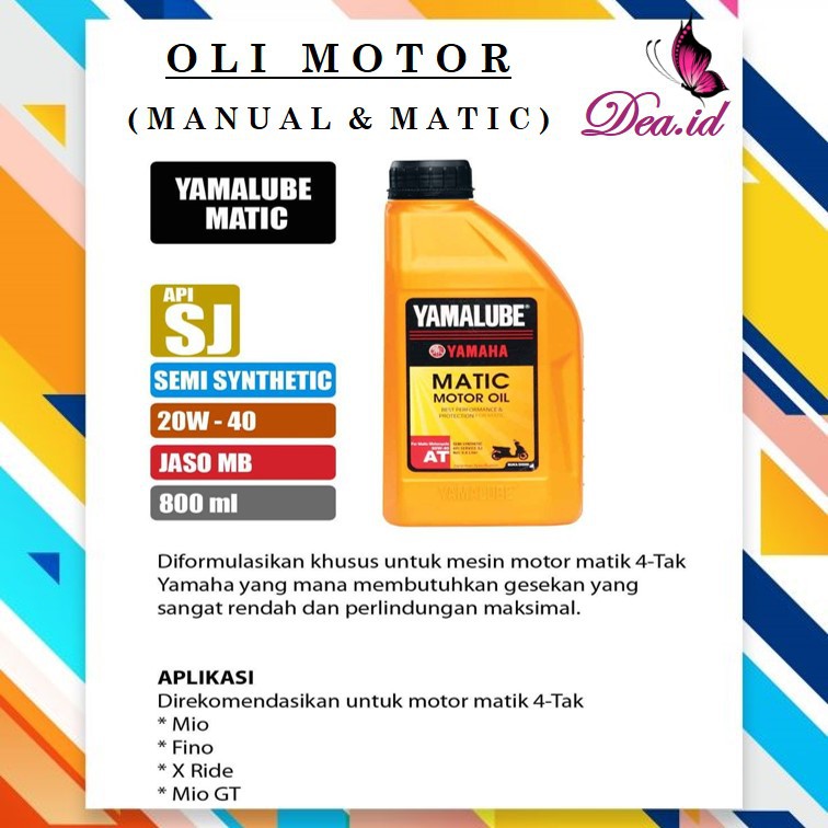 [DEASHOP] OLI MOTOR YAMALUBE GOLD ORIGINAL - OLI YAMALUBE MATIC ORIGINAL 100% - 0.8 LITER