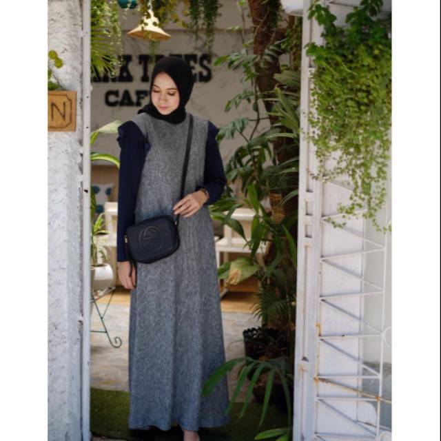Gamis kekinian hijau mint