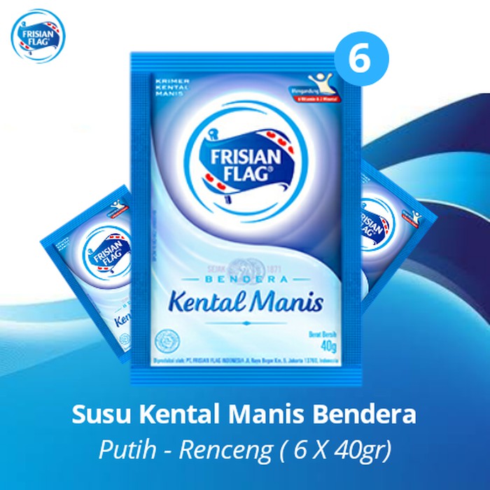 

FRISIAN FLAG SUSU KENTAL MANIS PUTIH 6 X 40 GR
