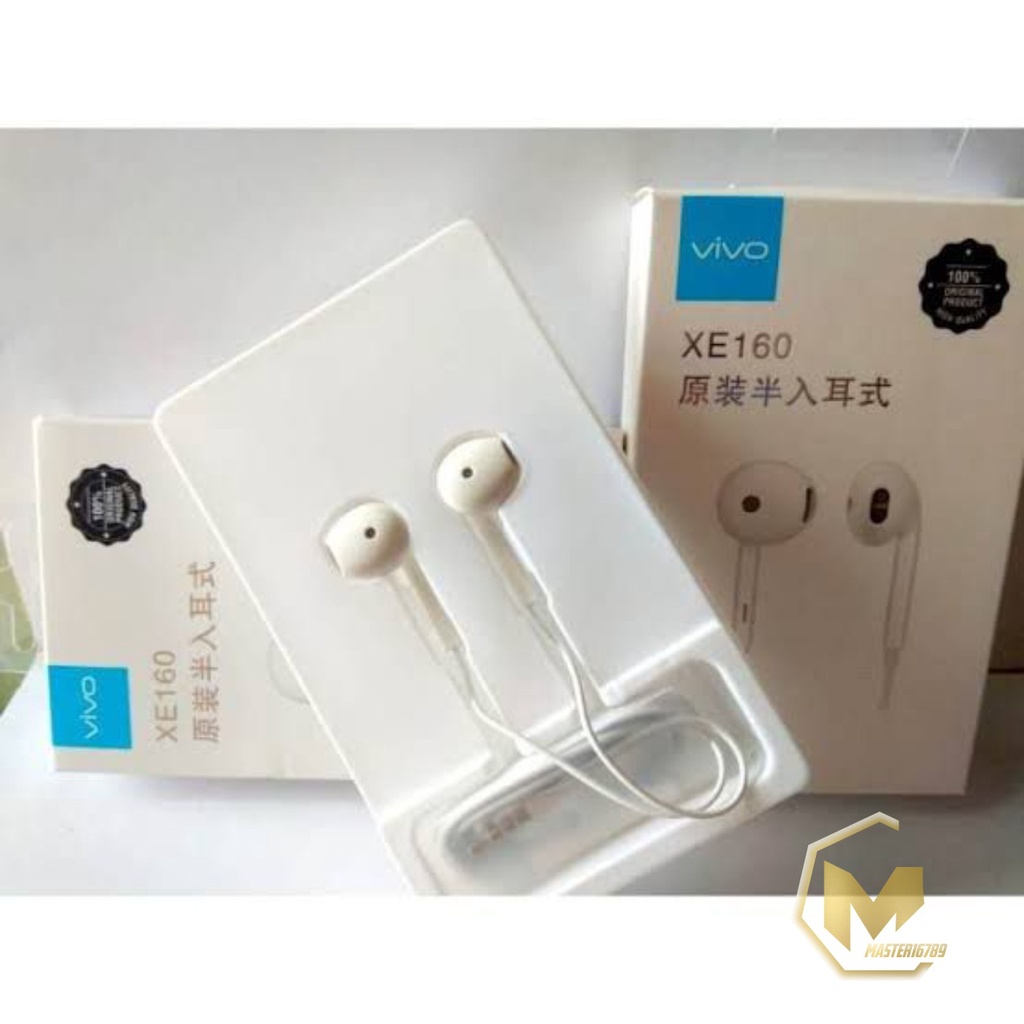 XE160 Headset headsfree earphone Hf ORIGINAL VIVO Y53 y71 y81 y83 Y91c Y91 y93 y20 y30 y50 v7 v9 Y12 y15 V20 JACK 3.5MM MA2401