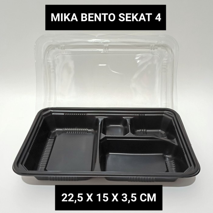 Jual Mika Bento Sekat 4 Persegi Tray Mika Bento Sekat 4 Tahan Panas