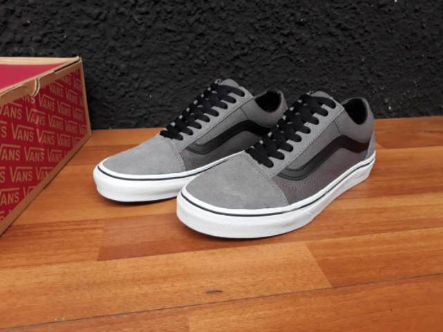 VANS OLD SKOOL GREY BLACK PREMIUM BNIB MADE IN CHINA Waffle DT Size 40/41/42/43/44