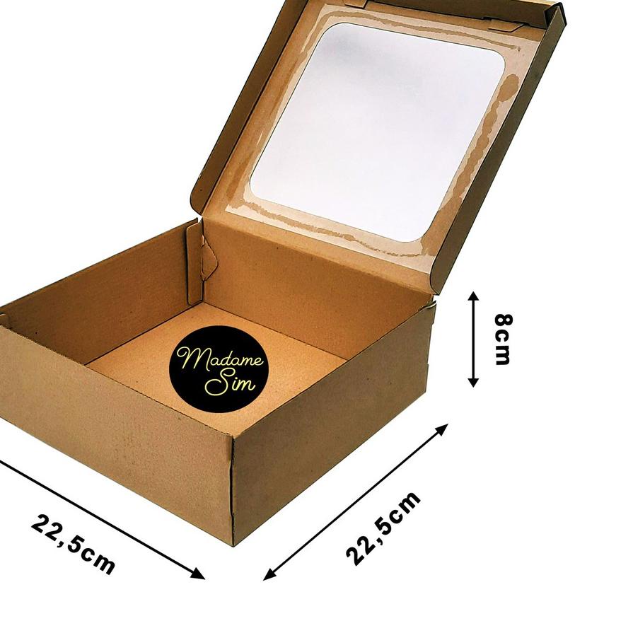 

Baru KOTAK KUE - CAKE BOX - DUS BOLU 22 x 22 x 8 CM - JENDELA (ISI : 10 PCS), Kl0.....