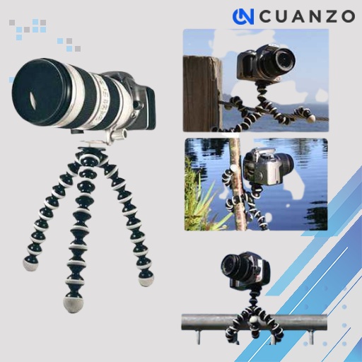 Tripod Gorillapod / Tripod Gurita Gorila Gorilla Duduk Dudukan Jepit Jepitan Hp Handphone Gopro Android Kamera Camera Dslr Canon Live Streaming Nonton Ngevlog Vidio Vlog Hp Tongsis Hp Mini Anti Goyang Alumunium Besi Kecil Selfie Kokoh Pendek Profesional