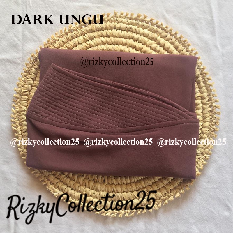 TERMURAH!! KHIMAR AWLIYA COLLECTION / SABRINA LASER ORI AWLIYA/ KHIMAR JILBAB ORI AWLIYA 2LAYER OVAL-Dark ungu