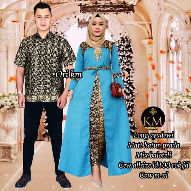 Couple dress BATIK  mix brokat ungguljaya couple kondangan
