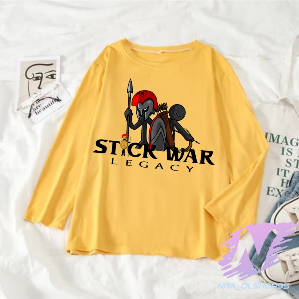 kaos stikman lengan panjang kaos anak stickman legacy