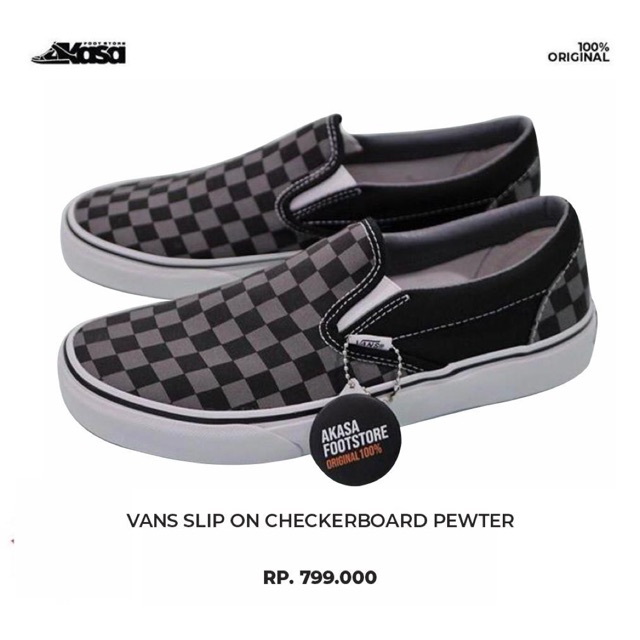 vans checkerboard pewter