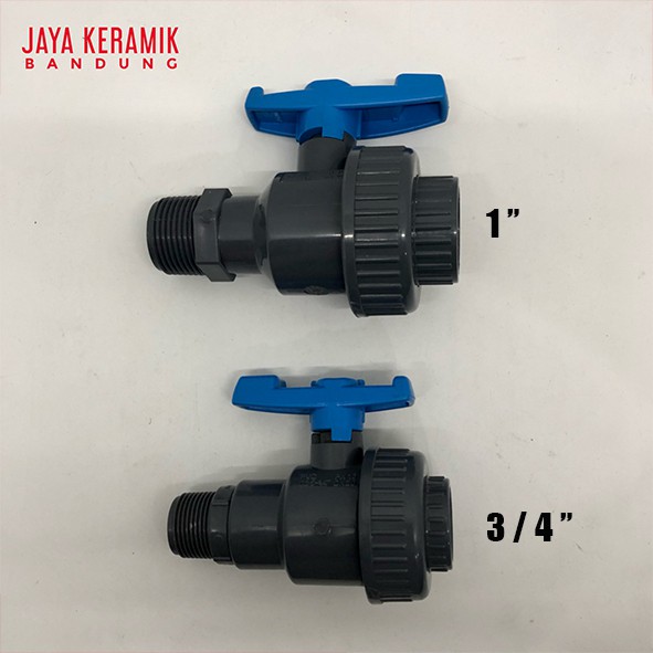 BALL VALVE |  DRAT LUAR DAN DALAM | BALL VALVE PENGUIN PVC | SINGLE FxM