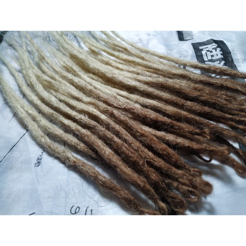 Paket Rambut gimbal (30 ujung)sintetis warna panjang 25cm