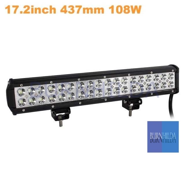 Lampu LED Lightbar Mobil Truck 4WD 17.2 Inch 108W mobil motor burnhilda