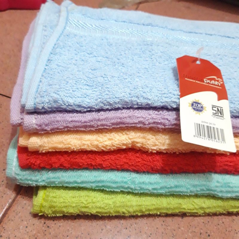 [30x70] Merah Putih Handuk Muka Kecil Lembut / Handuk Sport 30x70cm Murah