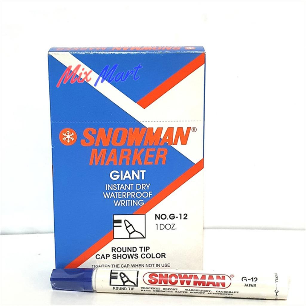 

Spidol Permanen Snowman G 12 Hitam Biru Merah Hijau Marker