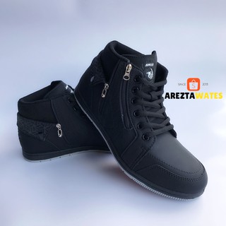  Sepatu  sekolah  speed hitam  polos model tinggi  Shopee 