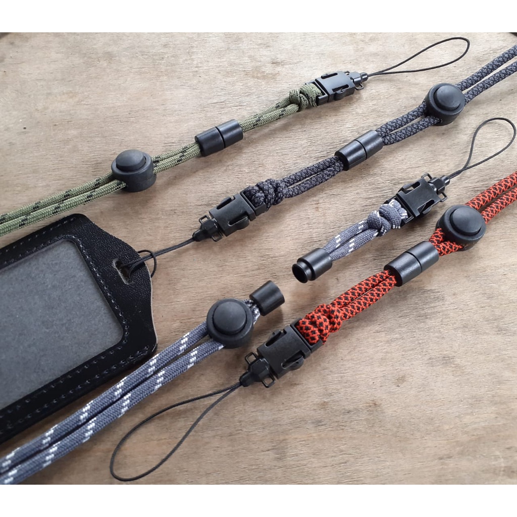 

Lanyard Id Card Minimalis Prusik Paracord Free Card Holder Tactical