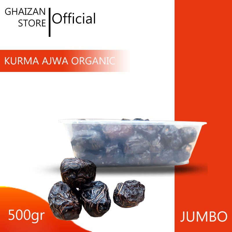 

[ GS ] Kurma Ajwa Jumbo Organik 500gr / Kurma Ajwa JUMBO PREMIUM ORGANIK / Kurma Ajwa Aliyah Unai