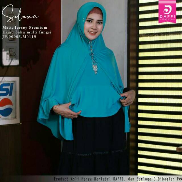 Jilbab jersey kantong selena Daffi Hijab Jilbab Kerudung 21