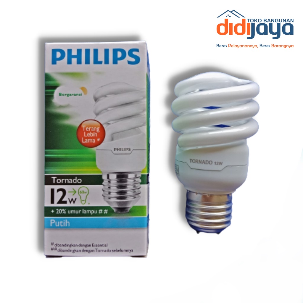 Lampu Philips Tornado 12 Watt Hemat Energy - FREE BUBBLE WRAP