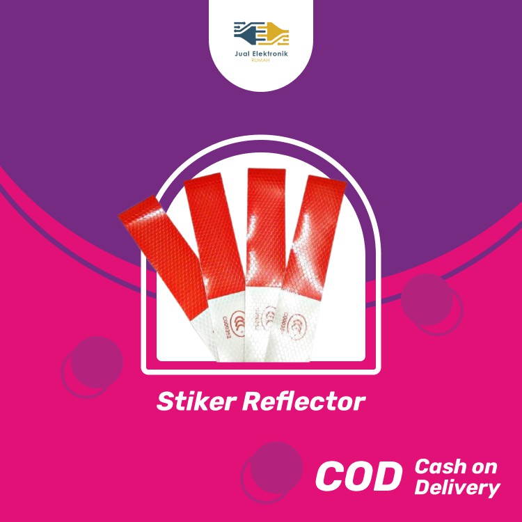 Stiker Reflector Pemantul Cahaya Malam Hari Warning Sign Merah Test Uji Kir Truk Pickup Mobil Dishub