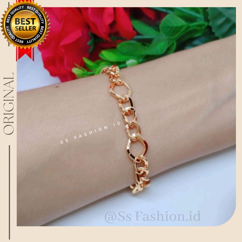 Gelang Titanium Rantai 24k