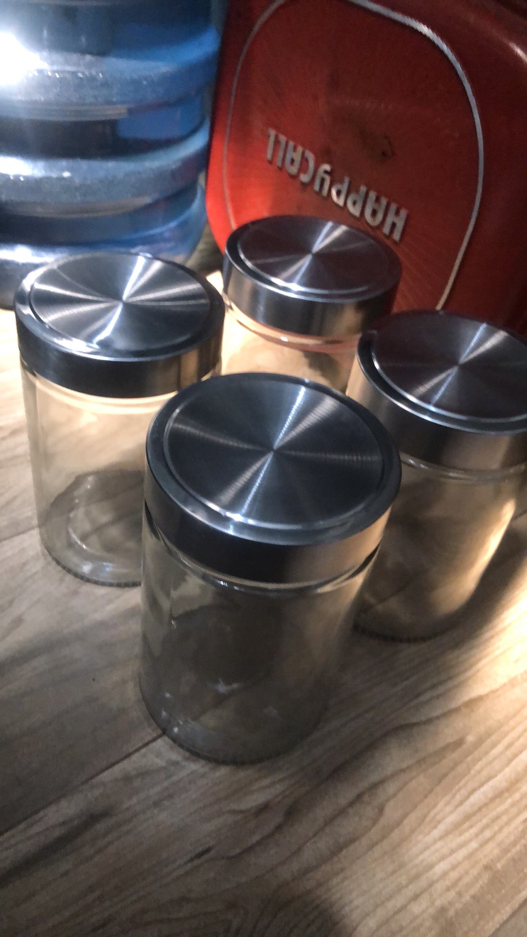 Hermetico Jar 750 Ml Tutup Stainless Putar | Toples Kaca Cantik | Jar Kue | Jar Madu