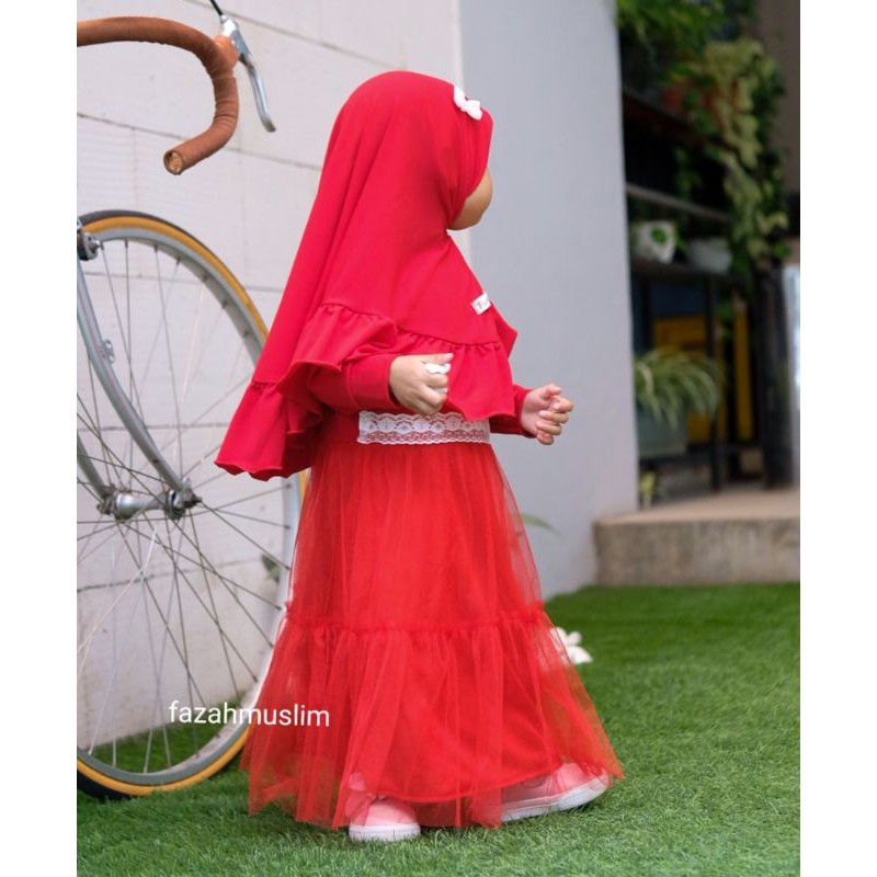 Baju Muslim Gamis Bayi Perempuan, Gamis Brukat Brokat Tulle / Tille Baby,  Baju Muslim Aqiqah Akikah