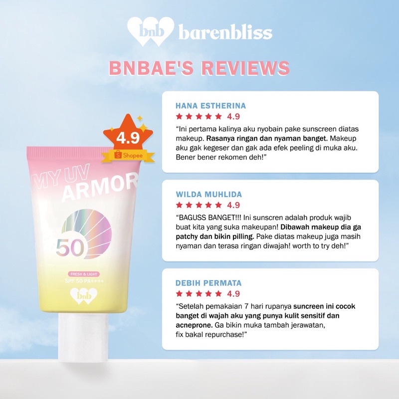 BARENBLISS My UV Armor SPF 50 PA++++ 30ML