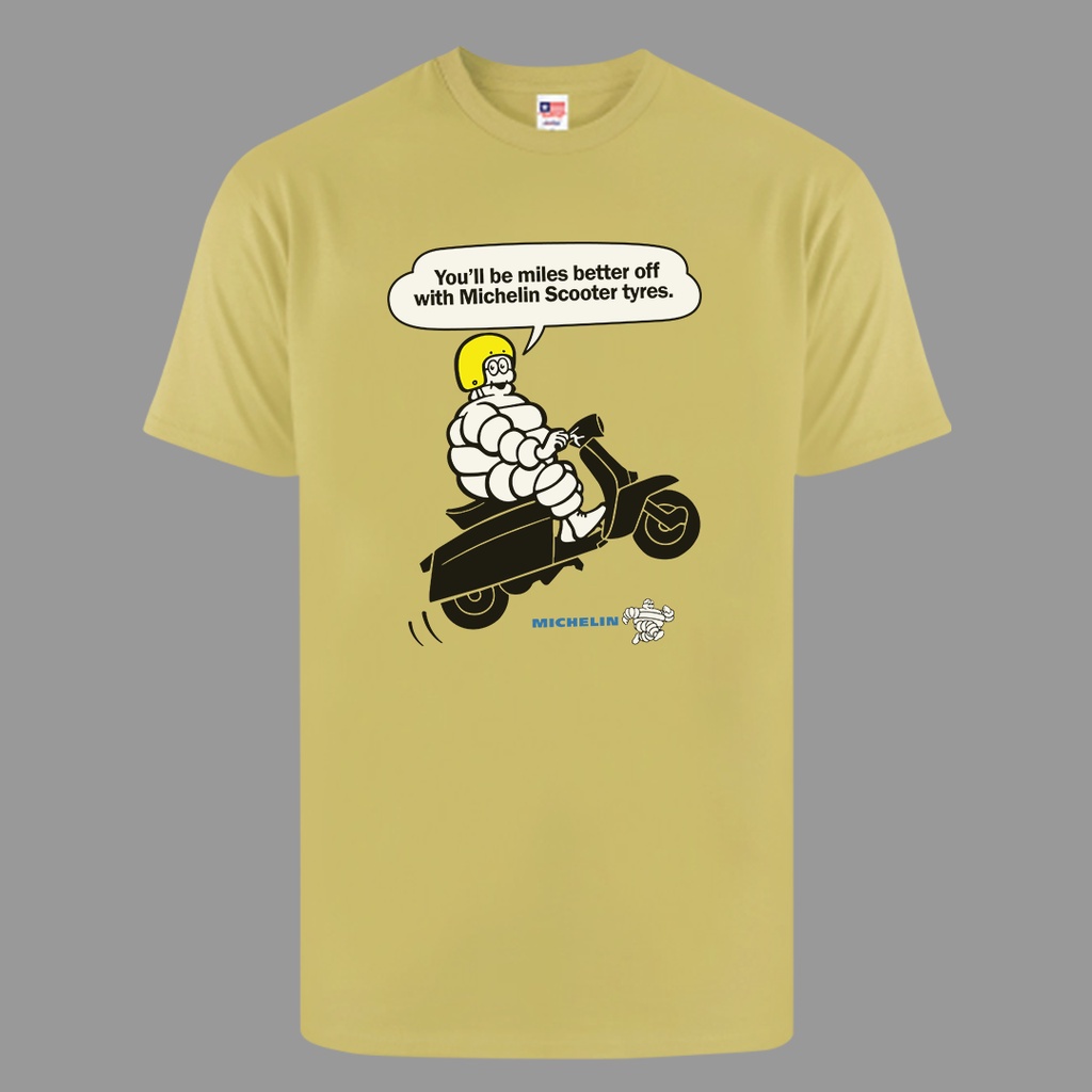 Baju Kaos Tshirt Michelin Scooter Lambretta Vintage